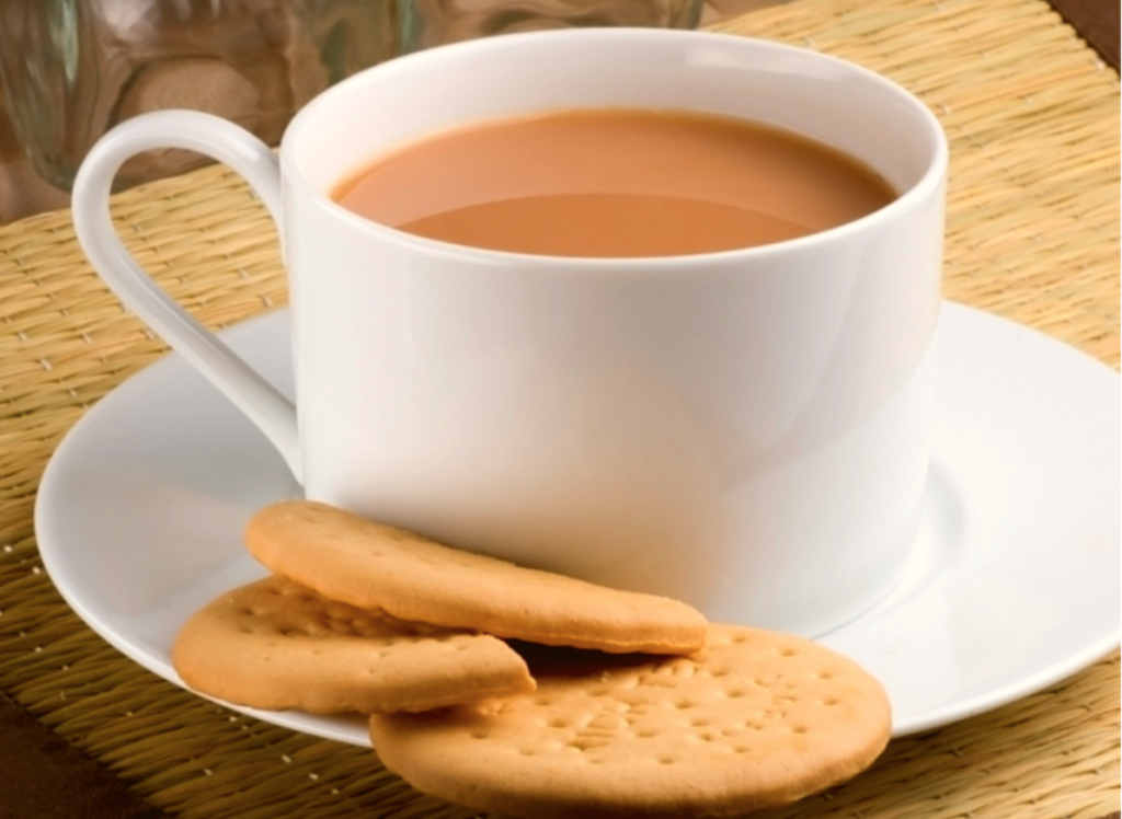 Tea with biscuit